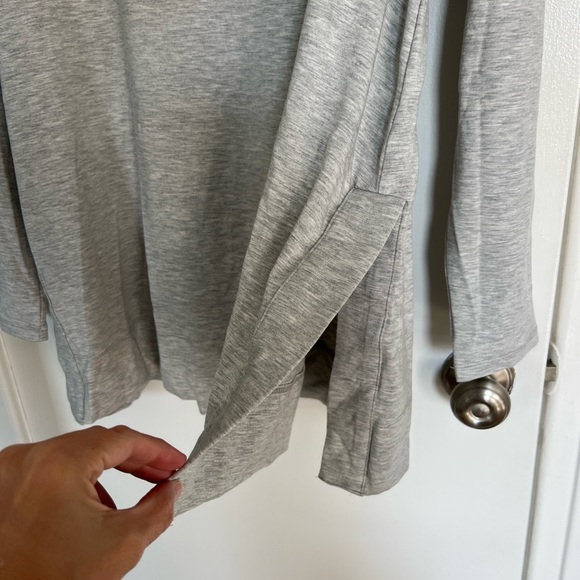 Daily Ritual Soft Rayon Jersey Crew Neck Long-Sleeve Split-Hem Tunic sz L - Picture 2 of 6